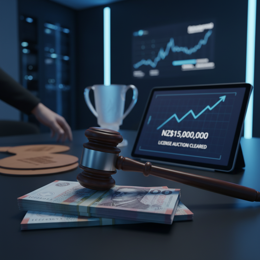 New Zealand online casino licences: auction clears at NZ$15m